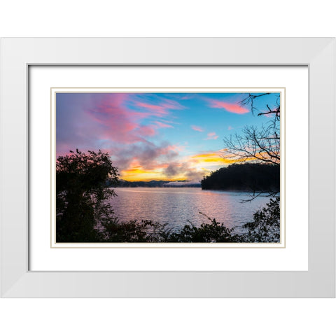 Rainbow Ocoee 2 White Modern Wood Framed Art Print with Double Matting by Malone, Will