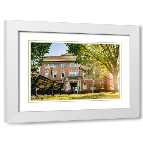 Opera House 2 White Modern Wood Framed Art Print with Double Matting by Malone, Will