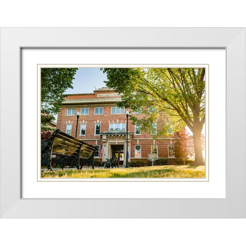 Opera House 2 White Modern Wood Framed Art Print with Double Matting by Malone, Will