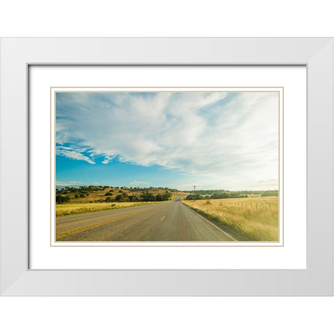 Hill Country  White Modern Wood Framed Art Print with Double Matting by Malone, Will