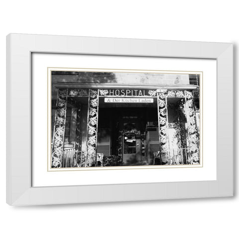 Hospital is Closed White Modern Wood Framed Art Print with Double Matting by Malone, Will