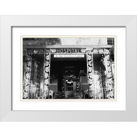 Hospital is Closed White Modern Wood Framed Art Print with Double Matting by Malone, Will