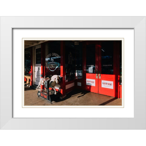 Old Paint White Modern Wood Framed Art Print with Double Matting by Malone, Will