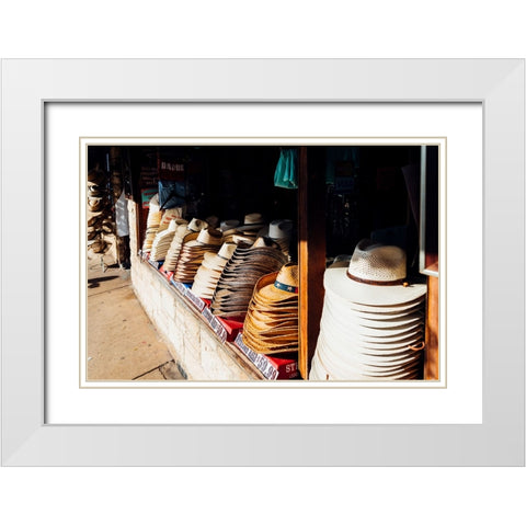 Hat Shop 2 White Modern Wood Framed Art Print with Double Matting by Malone, Will