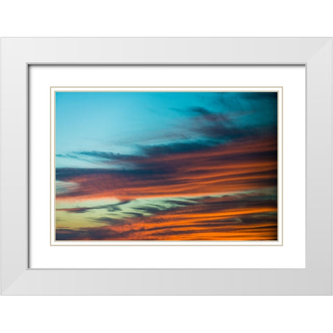 Texas Sunset 3 White Modern Wood Framed Art Print with Double Matting by Malone, Will