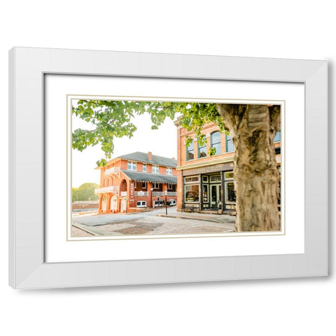 Hotel White Modern Wood Framed Art Print with Double Matting by Malone, Will