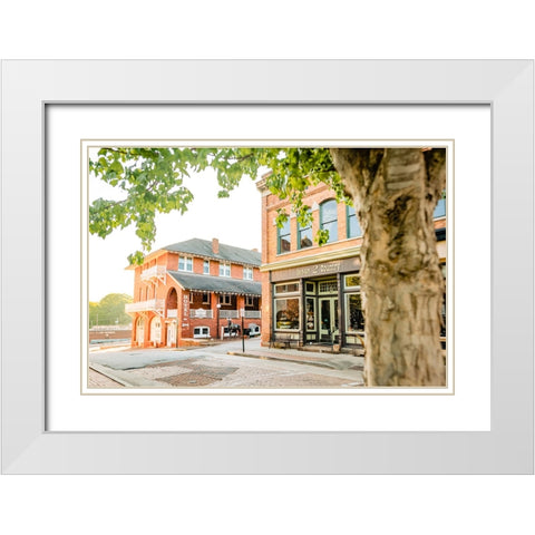 Hotel White Modern Wood Framed Art Print with Double Matting by Malone, Will