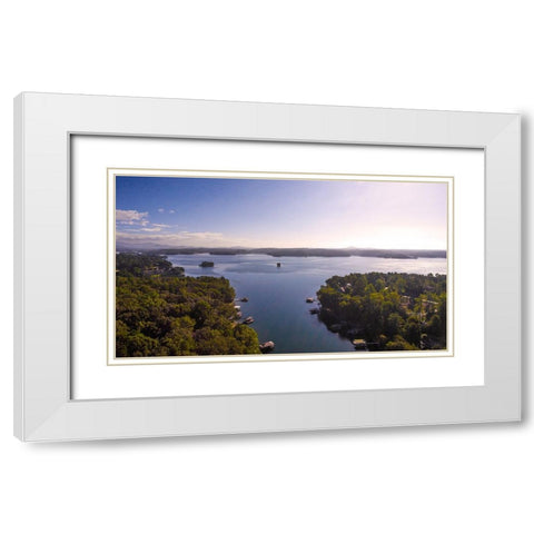 Lake Secession White Modern Wood Framed Art Print with Double Matting by Malone, Will