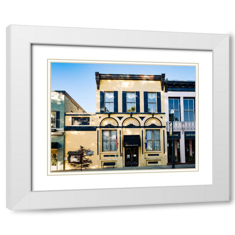 Old Bank White Modern Wood Framed Art Print with Double Matting by Malone, Will