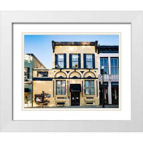 Old Bank White Modern Wood Framed Art Print with Double Matting by Malone, Will