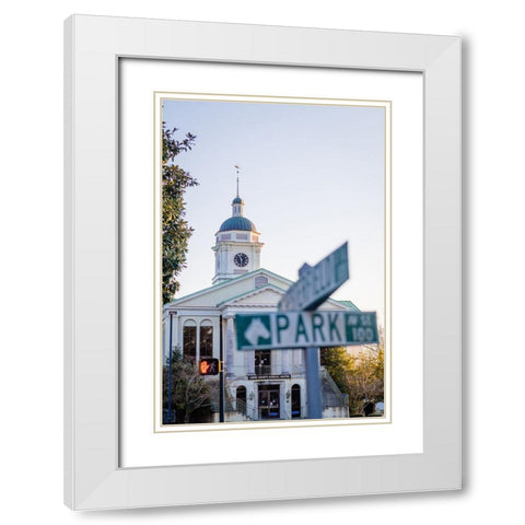 Park Street 2 White Modern Wood Framed Art Print with Double Matting by Malone, Will