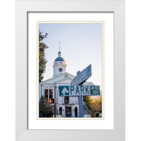 Park Street 2 White Modern Wood Framed Art Print with Double Matting by Malone, Will