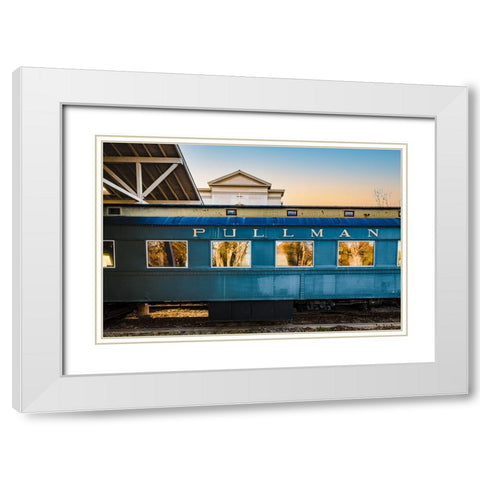 Pullman White Modern Wood Framed Art Print with Double Matting by Malone, Will