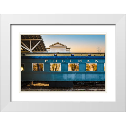Pullman White Modern Wood Framed Art Print with Double Matting by Malone, Will