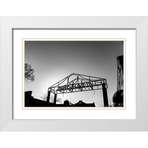 The Alley White Modern Wood Framed Art Print with Double Matting by Malone, Will