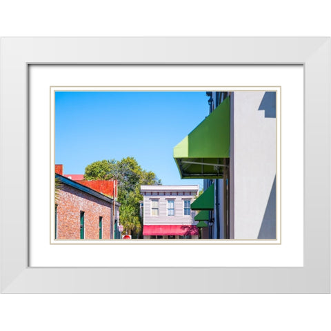 Color and Shape  White Modern Wood Framed Art Print with Double Matting by Malone, Will