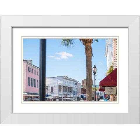 Downtown Beaufort 7 White Modern Wood Framed Art Print with Double Matting by Malone, Will