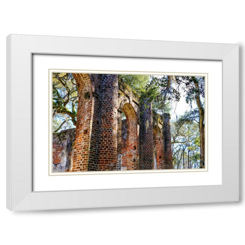 Old Sheldon 1 White Modern Wood Framed Art Print with Double Matting by Malone, Will