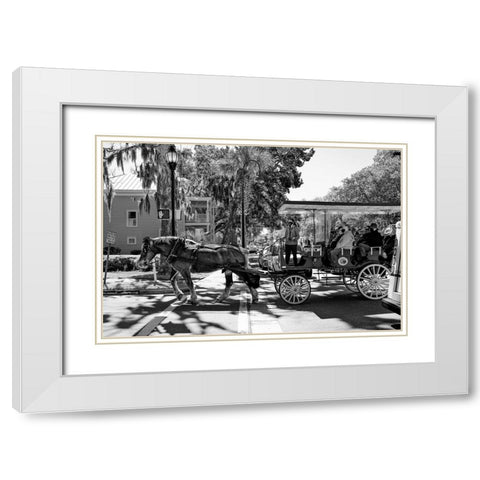 Pull White Modern Wood Framed Art Print with Double Matting by Malone, Will