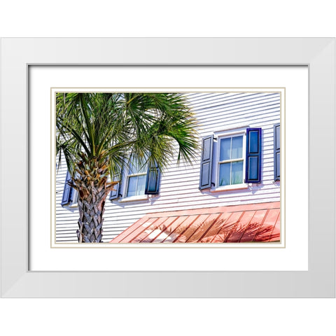 Rooftop White Modern Wood Framed Art Print with Double Matting by Malone, Will