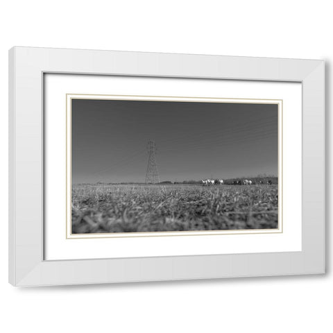 Here They Come White Modern Wood Framed Art Print with Double Matting by Malone, Will