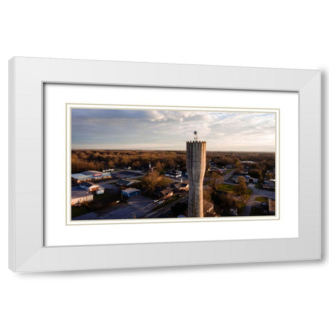 Standpipe White Modern Wood Framed Art Print with Double Matting by Malone, Will