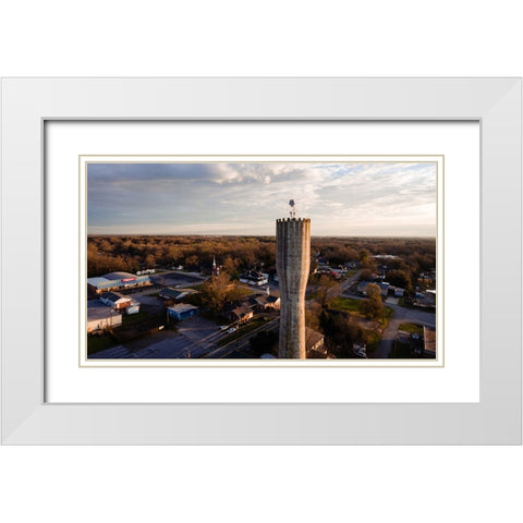 Standpipe White Modern Wood Framed Art Print with Double Matting by Malone, Will