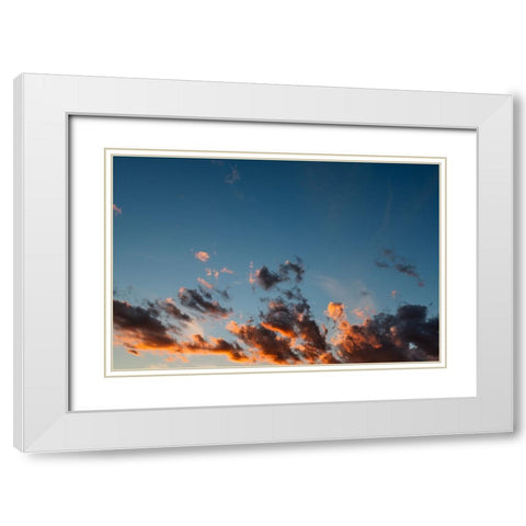 Sunset Nebula White Modern Wood Framed Art Print with Double Matting by Malone, Will