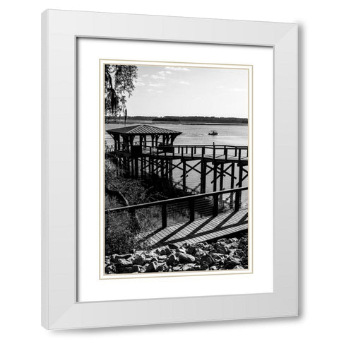 Bluffton Scene 2 White Modern Wood Framed Art Print with Double Matting by Malone, Will