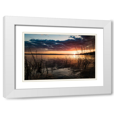 Classic Sunset 2 White Modern Wood Framed Art Print with Double Matting by Malone, Will