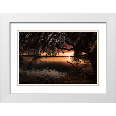 Classic Sunset 3 White Modern Wood Framed Art Print with Double Matting by Malone, Will