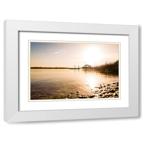 Golden 4 White Modern Wood Framed Art Print with Double Matting by Malone, Will