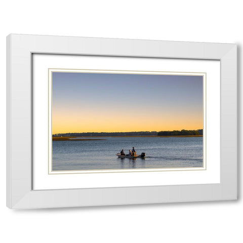 Golden Hour Outing  White Modern Wood Framed Art Print with Double Matting by Malone, Will