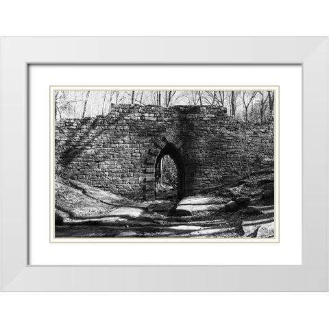 Poinsett Bridge 7 BW White Modern Wood Framed Art Print with Double Matting by Malone, Will