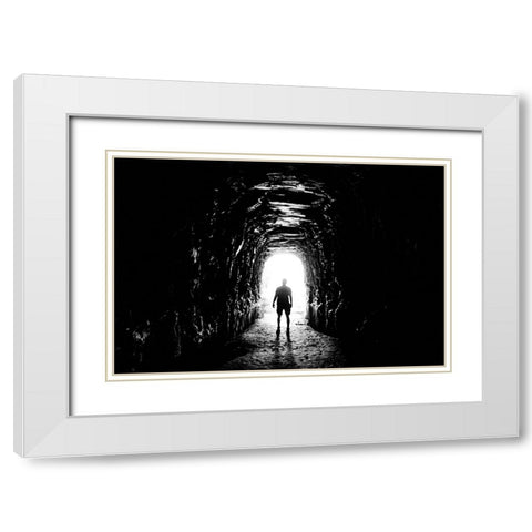 Stumphouse White Modern Wood Framed Art Print with Double Matting by Malone, Will