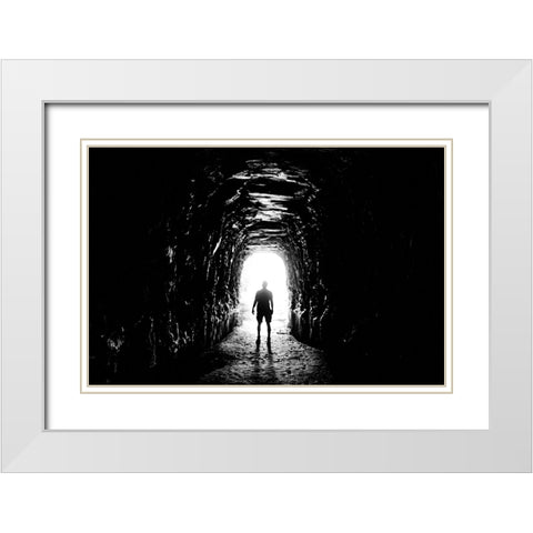 Stumphouse White Modern Wood Framed Art Print with Double Matting by Malone, Will