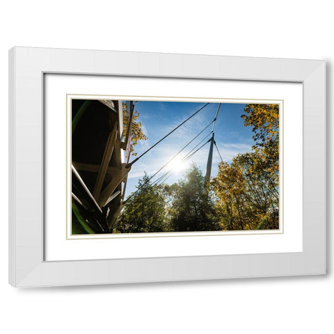 Suspension White Modern Wood Framed Art Print with Double Matting by Malone, Will