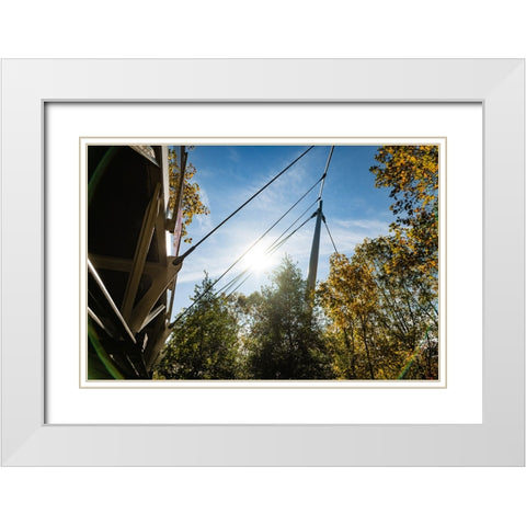 Suspension White Modern Wood Framed Art Print with Double Matting by Malone, Will