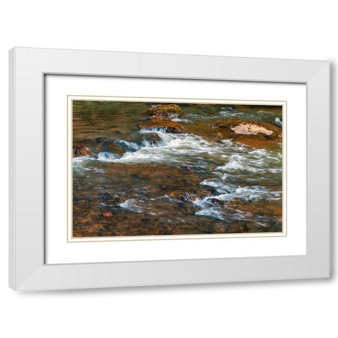 Winter Flow White Modern Wood Framed Art Print with Double Matting by Malone, Will