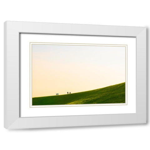 A Long Way 3 White Modern Wood Framed Art Print with Double Matting by Malone, Will