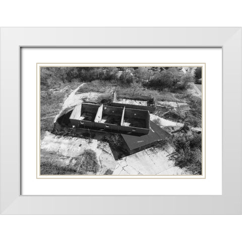 Aerial Mill 2 White Modern Wood Framed Art Print with Double Matting by Malone, Will