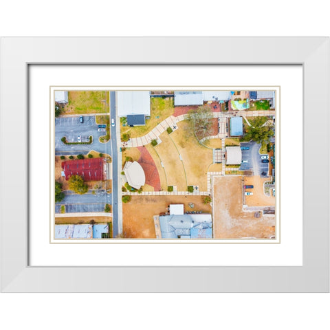 Amphitheater 2 White Modern Wood Framed Art Print with Double Matting by Malone, Will