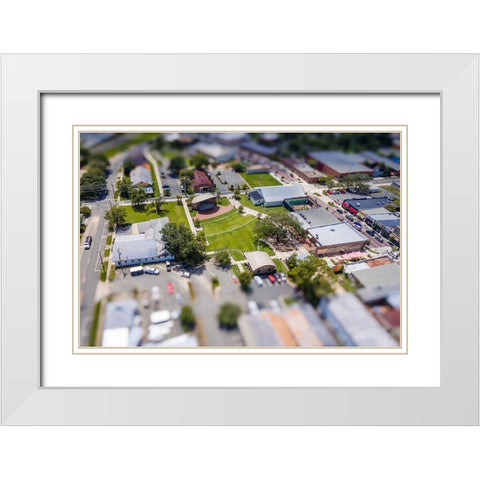 Amphitheater Miniature White Modern Wood Framed Art Print with Double Matting by Malone, Will