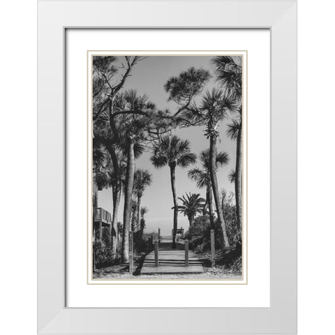 Beach Entry 20 White Modern Wood Framed Art Print with Double Matting by Malone, Will
