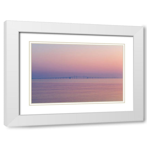 Bridge 2 White Modern Wood Framed Art Print with Double Matting by Malone, Will
