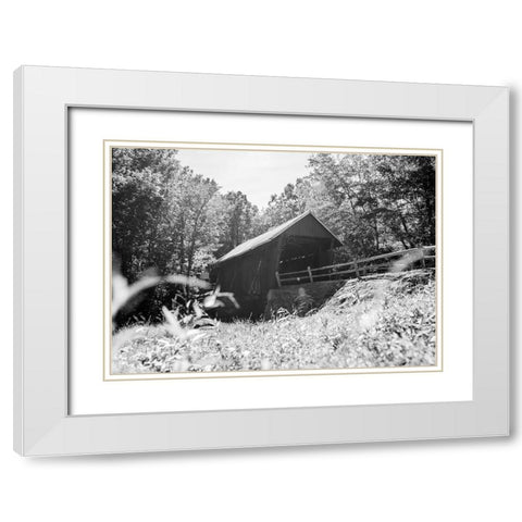 Campbells Covered Monochrome White Modern Wood Framed Art Print with Double Matting by Malone, Will