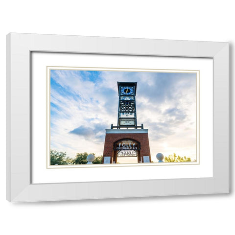 Centennial Plaza White Modern Wood Framed Art Print with Double Matting by Malone, Will