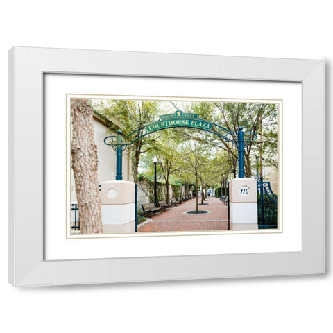 Chess Park White Modern Wood Framed Art Print with Double Matting by Malone, Will
