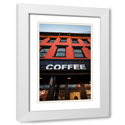 Coffee White Modern Wood Framed Art Print with Double Matting by Malone, Will