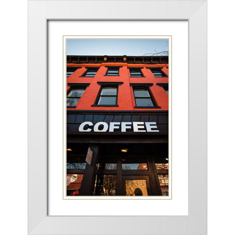 Coffee White Modern Wood Framed Art Print with Double Matting by Malone, Will